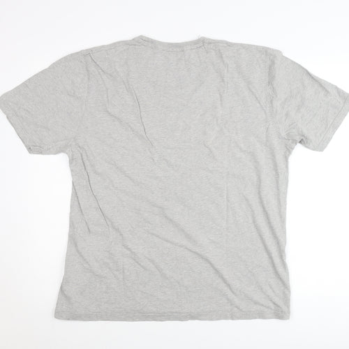 Boston Crew Men's Grey Graphic T-Shirt Size L Cotton Casual