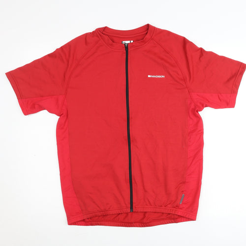 Madison Men’s Red Cycling Jersey M Short Sleeve Full Zip