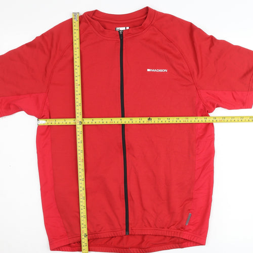 Madison Men’s Red Cycling Jersey M Short Sleeve Full Zip