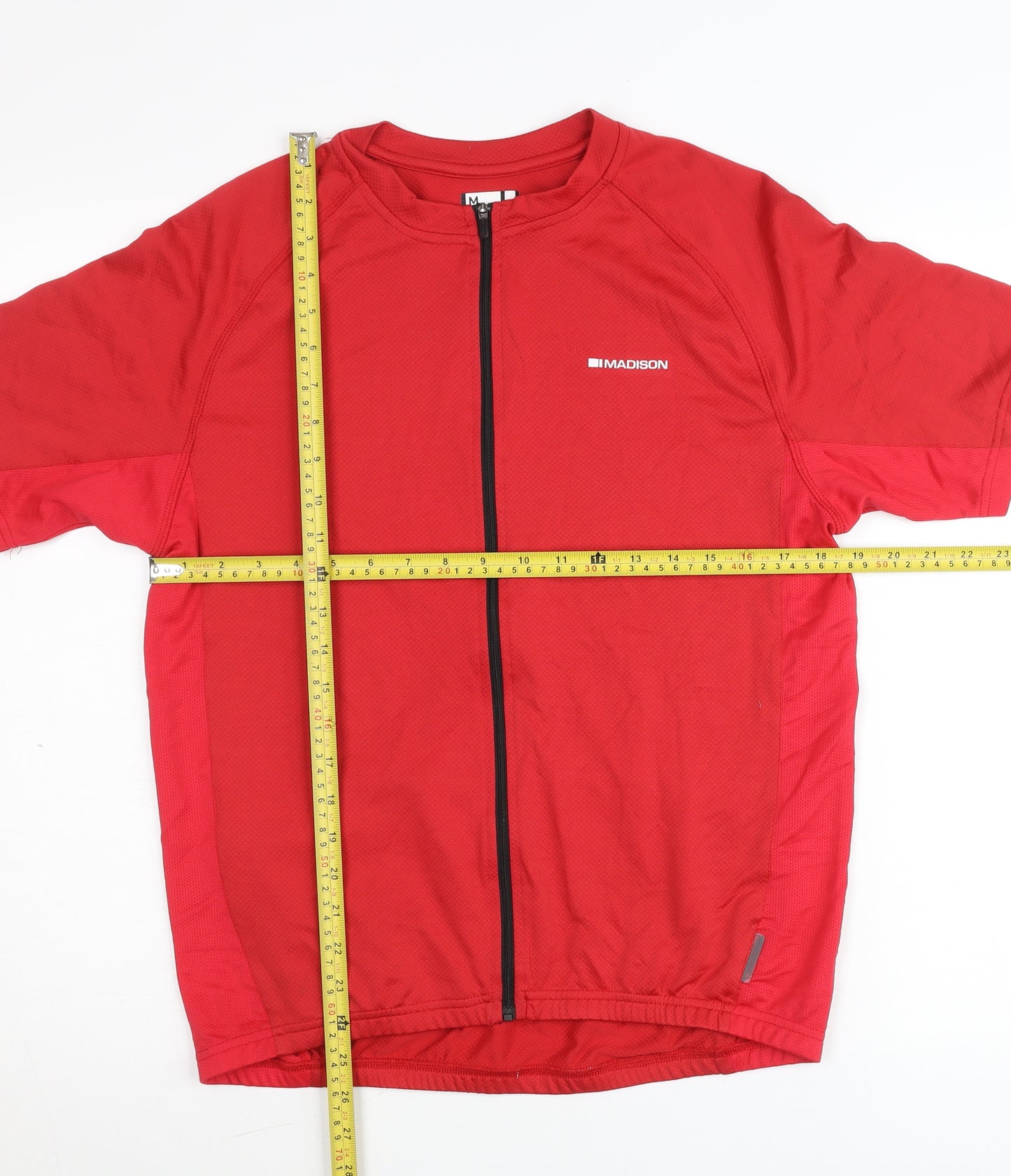 Madison Men’s Red Cycling Jersey M Short Sleeve Full Zip