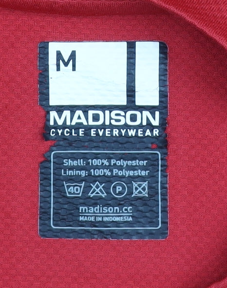 Madison Men’s Red Cycling Jersey M Short Sleeve Full Zip