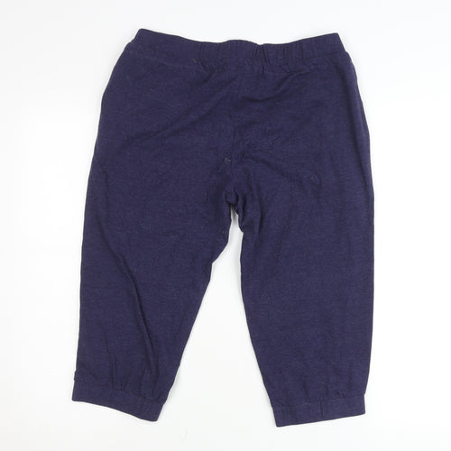 Reebok Womens Blue Jogger Trousers Size 10 Cotton Blend Stretch