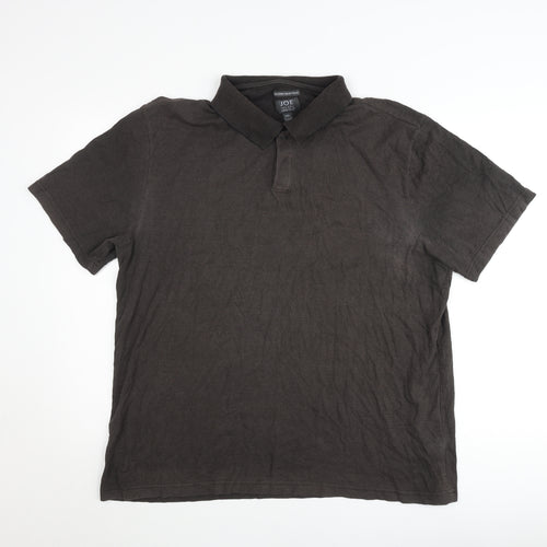 Joseph Abboud Men's Brown 2XL Cotton Blend Short Sleeve Polo Shirt