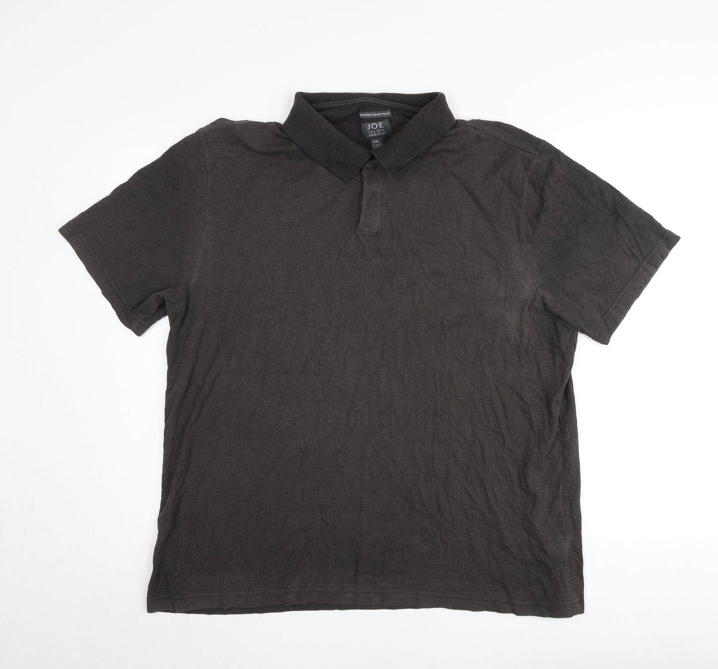 Joseph Abboud Men's Brown 2XL Cotton Blend Short Sleeve Polo Shirt