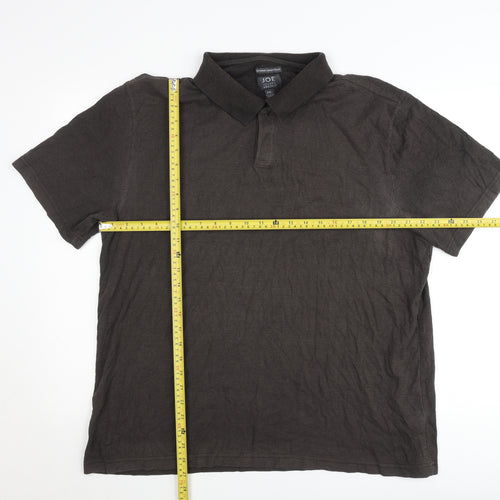 Joseph Abboud Men's Brown 2XL Cotton Blend Short Sleeve Polo Shirt