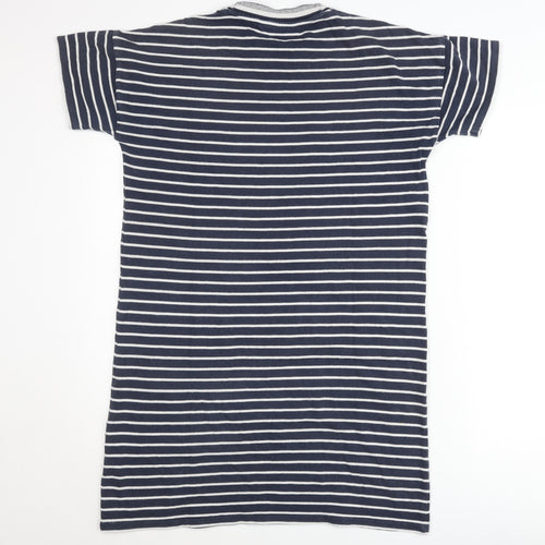 Crew Clothing Women’s Blue Striped Cotton T-Shirt Dress Size 10