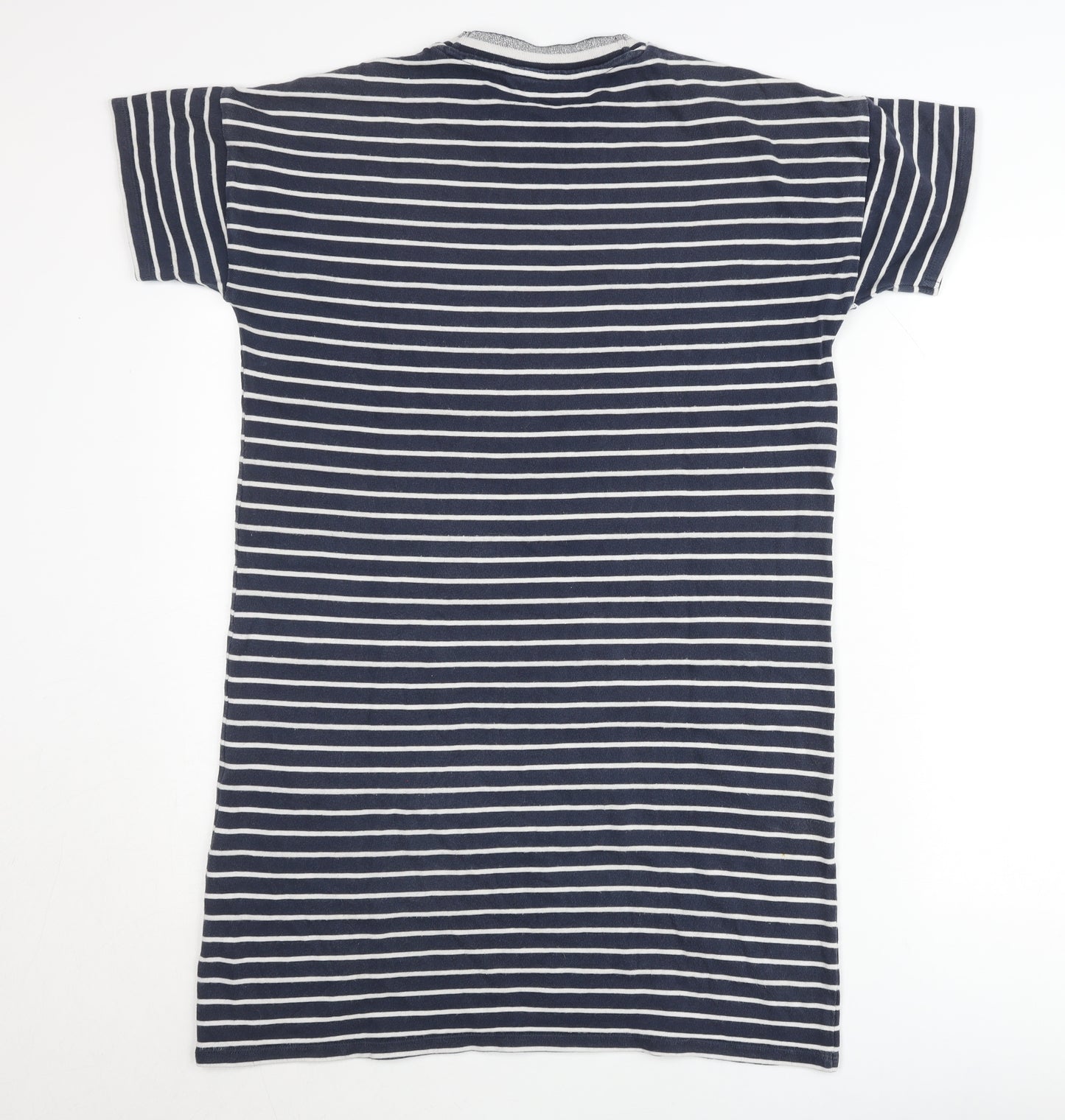 Crew Clothing Women’s Blue Striped Cotton T-Shirt Dress Size 10