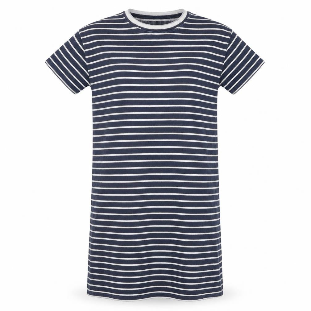 Crew Clothing Women’s Blue Striped Cotton T-Shirt Dress Size 10