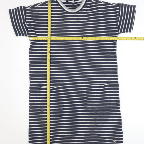 Crew Clothing Women’s Blue Striped Cotton T-Shirt Dress Size 10