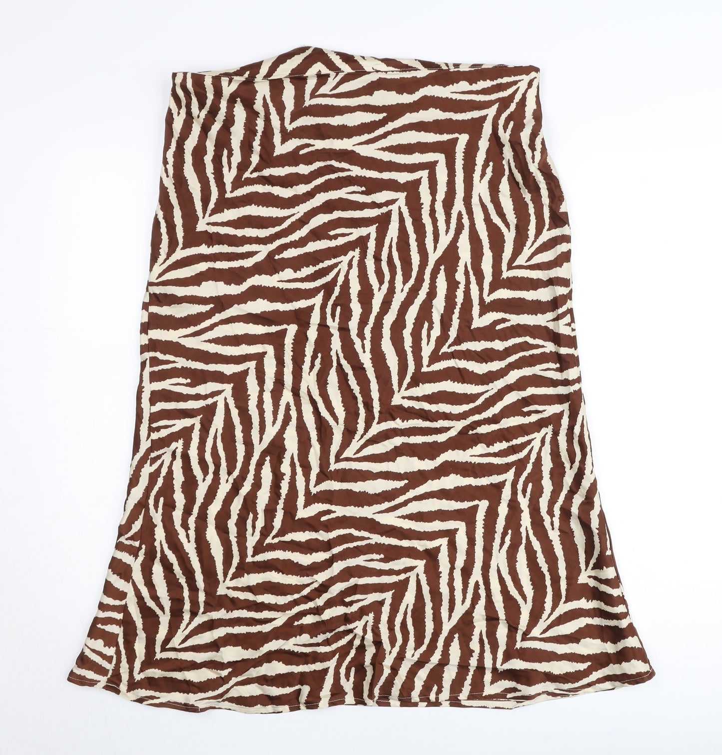 Emery Rose Women’s Brown Animal Print Midi Skirt Size XL