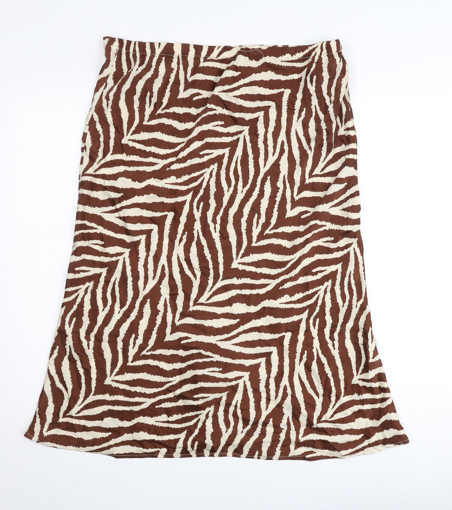 Emery Rose Women’s Brown Animal Print Midi Skirt Size XL