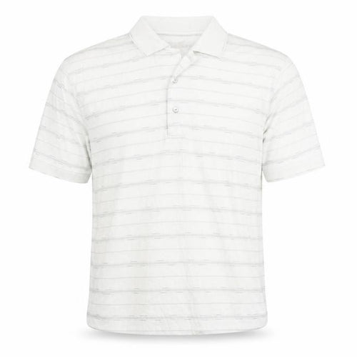 Ben Hogan Men’s White Striped Cotton Polo Shirt M Regular Fit