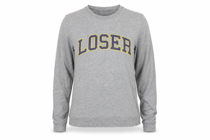Topman Unisex Grey Jumper M Crew Neck Pullover Funny Graphic