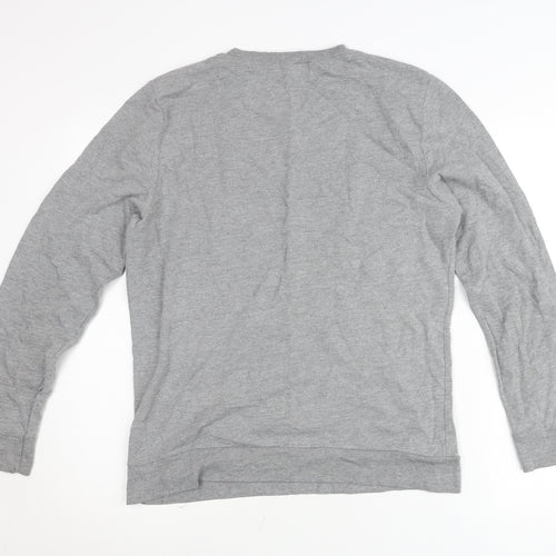 Topman Unisex Grey Jumper M Crew Neck Pullover Funny Graphic