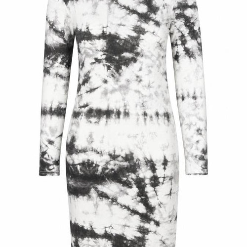 Rouge Womens Multicoloured Tie Dye Midi Bodycon Dress M Long Sleeve