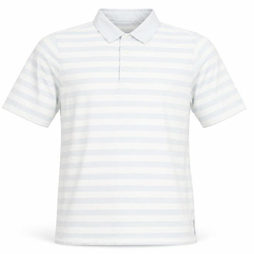 Ashworth Men’s Blue Striped Cotton Polo Shirt M Regular Fit