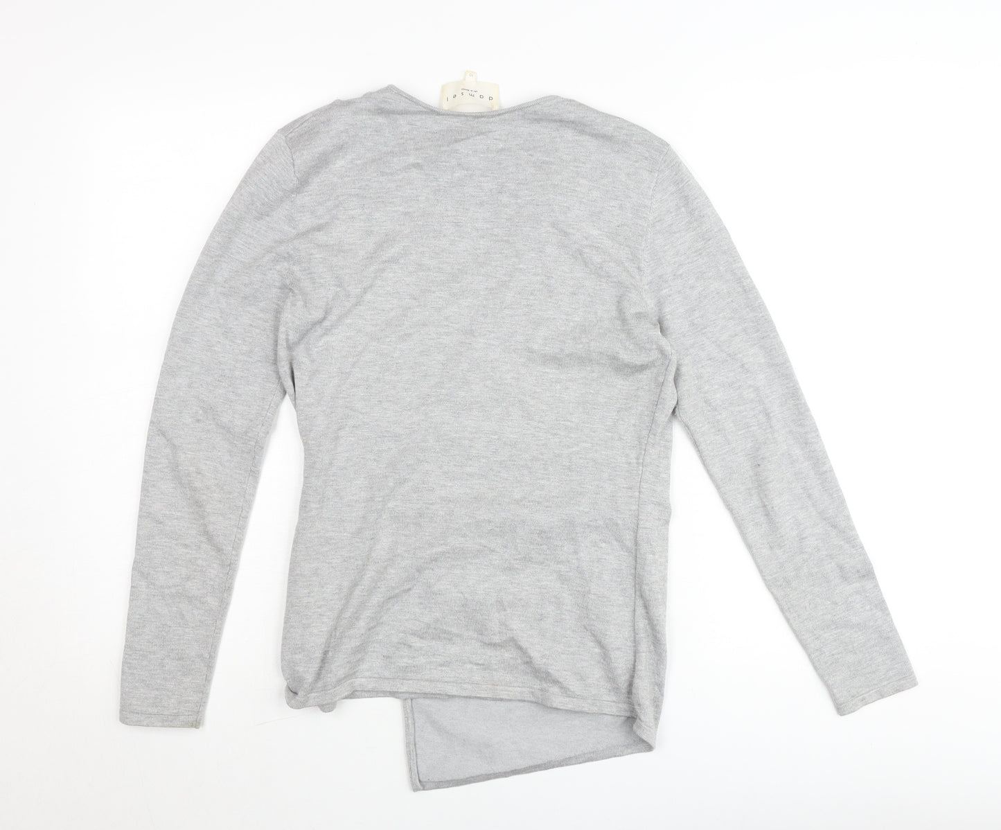 Damsel in a Dress Women’s Grey Wrap Jumper Size 10 V-Neck Slim Fit