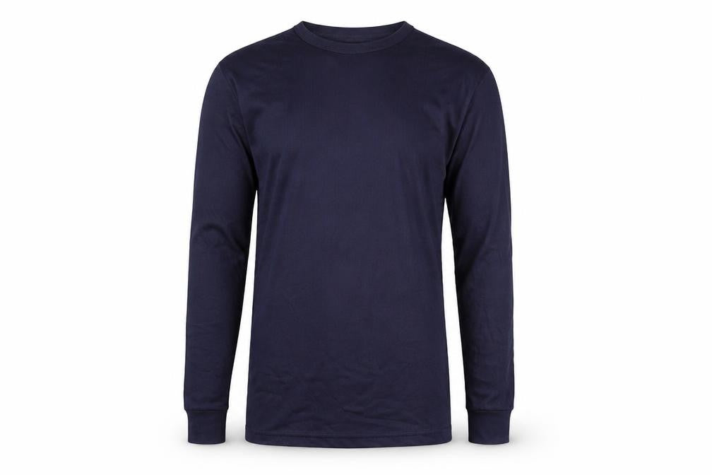 Front view of Portwest Men’s Blue Long Sleeve Crew Neck jumper, size S
