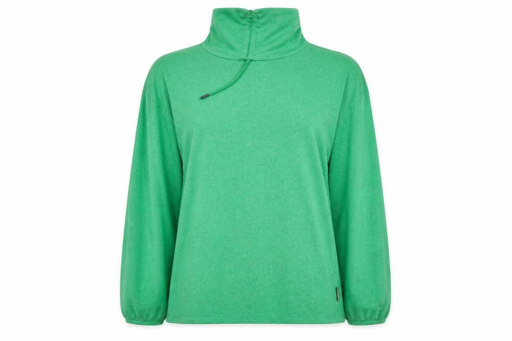 Front view of Cecil Women's Green Roll Neck jumper Small Regular Fit