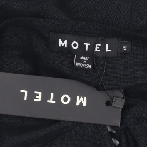 Motel Womens Black Cropped Tank Top Spaghetti Strap Size S