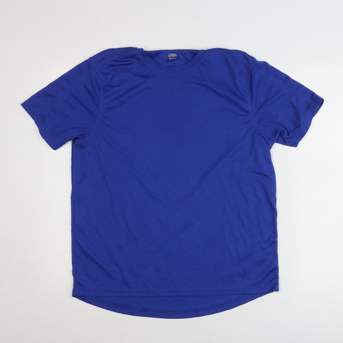 Dunnes Stores Men’s Blue Medium Crew Neck Short Sleeve Polyester T-Shirt