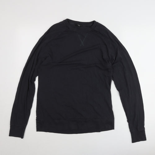 Marks and Spencer Men’s Black Cotton Modal Pullover Jumper Size M