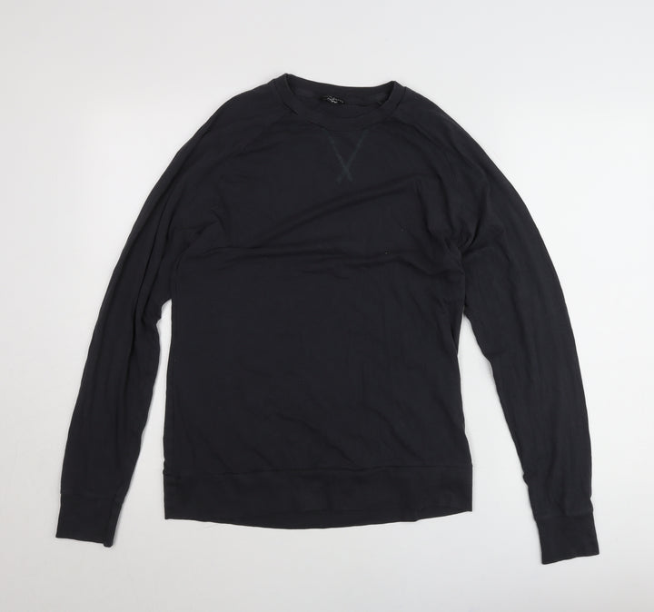 Marks and Spencer Men’s Black Cotton Modal Pullover Jumper Size M