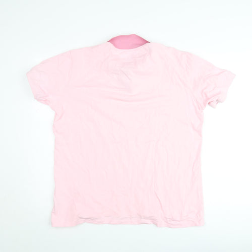 Paul Costelloe Men’s Pink Cotton Polo Shirt Regular Fit M