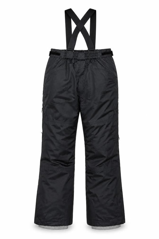 Front view of Trespass Teens Black Snow Pants Waterproof Windproof, size 12 Slim