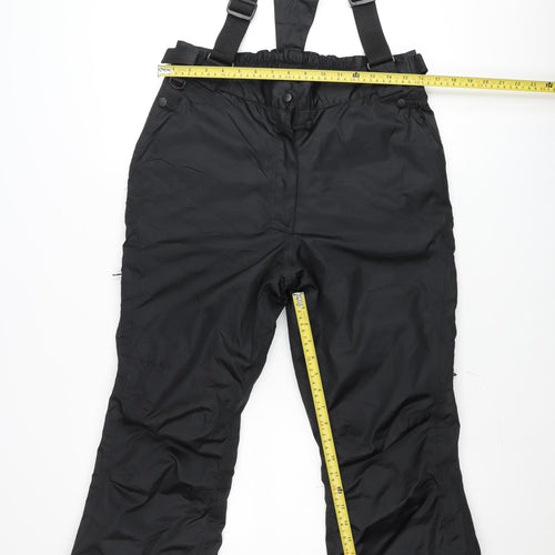 Trespass Teens Black Snow Pants Waterproof Windproof Size 12 Slim