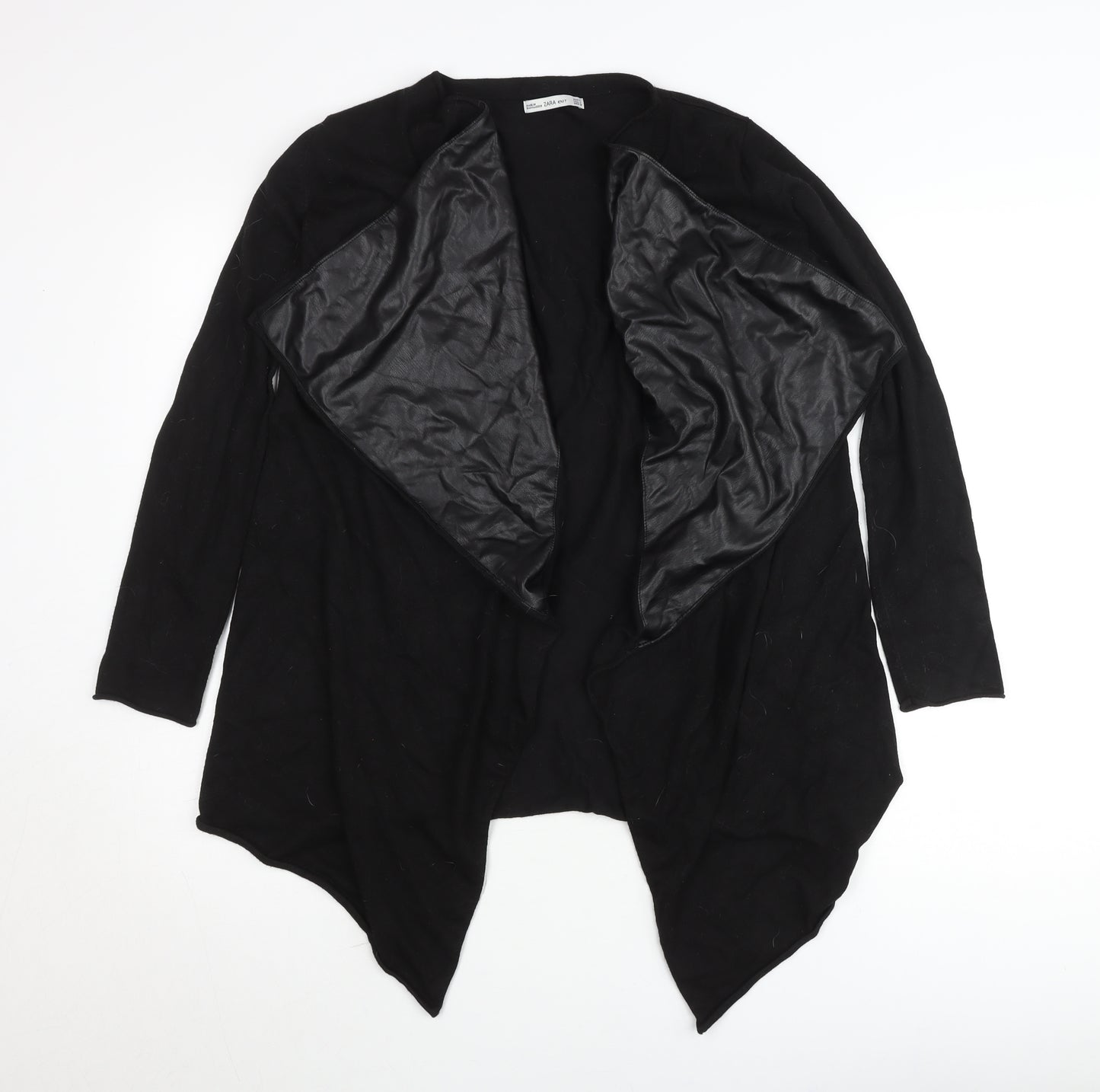Zara Women’s Black Long Sleeve Open Knit Cardigan L