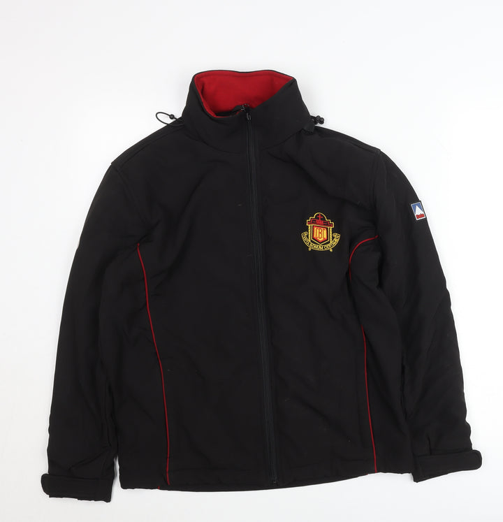 Boys Black XS Softshell Jacket with Fleece Lining Outdoor School Coat