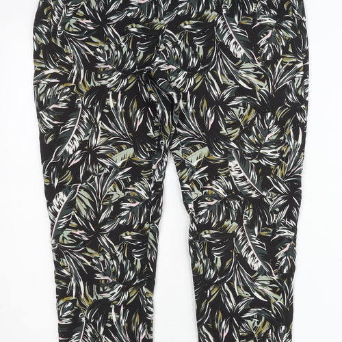 F&F Women's Multicoloured Floral Chino Trousers Size 12