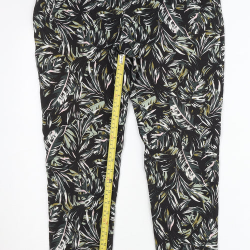 F&F Women's Multicoloured Floral Chino Trousers Size 12