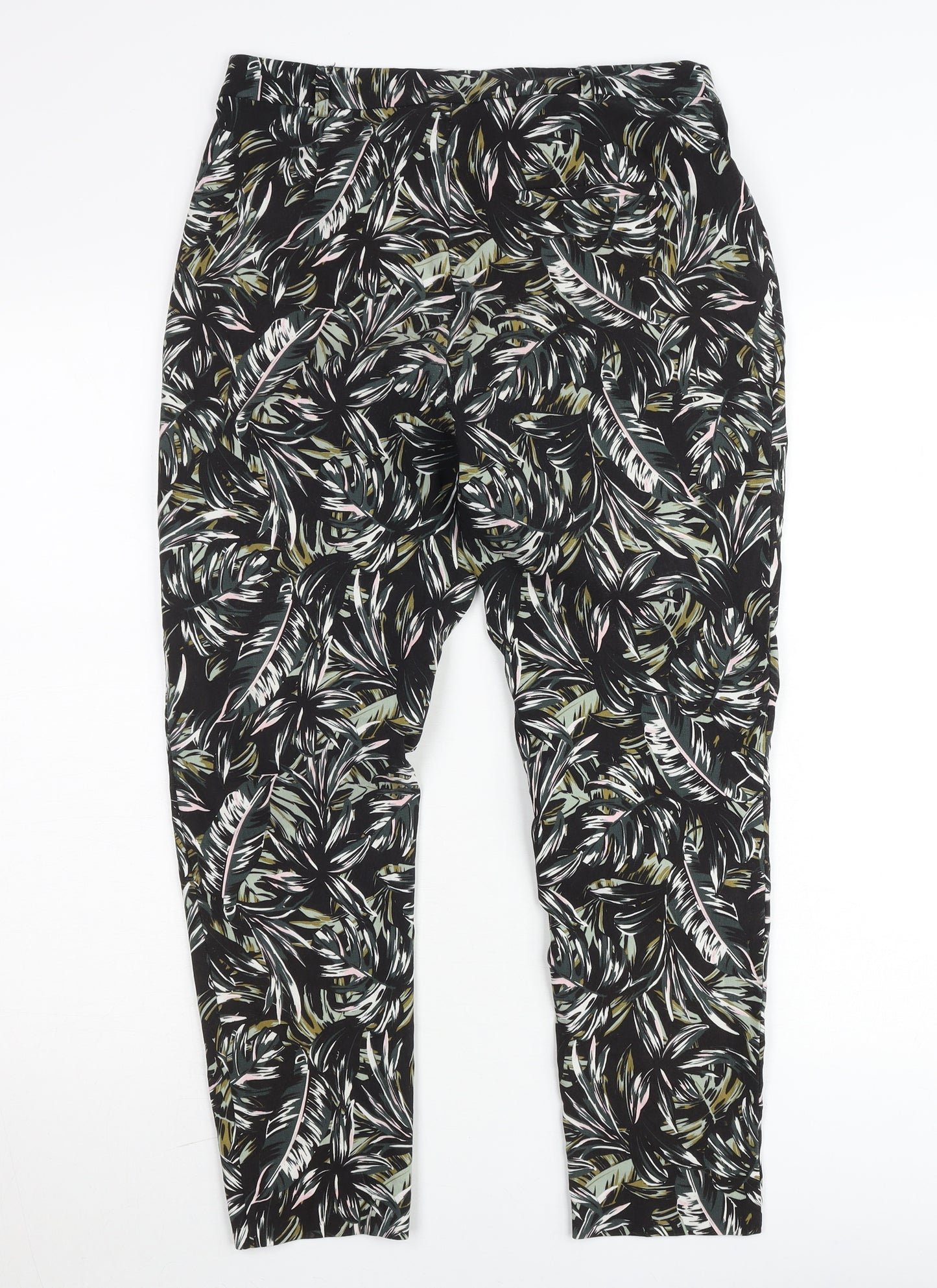 F&F Women's Multicoloured Floral Chino Trousers Size 12