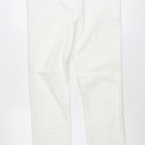 Gerard Womens White Straight Stretch Jeans Size 14