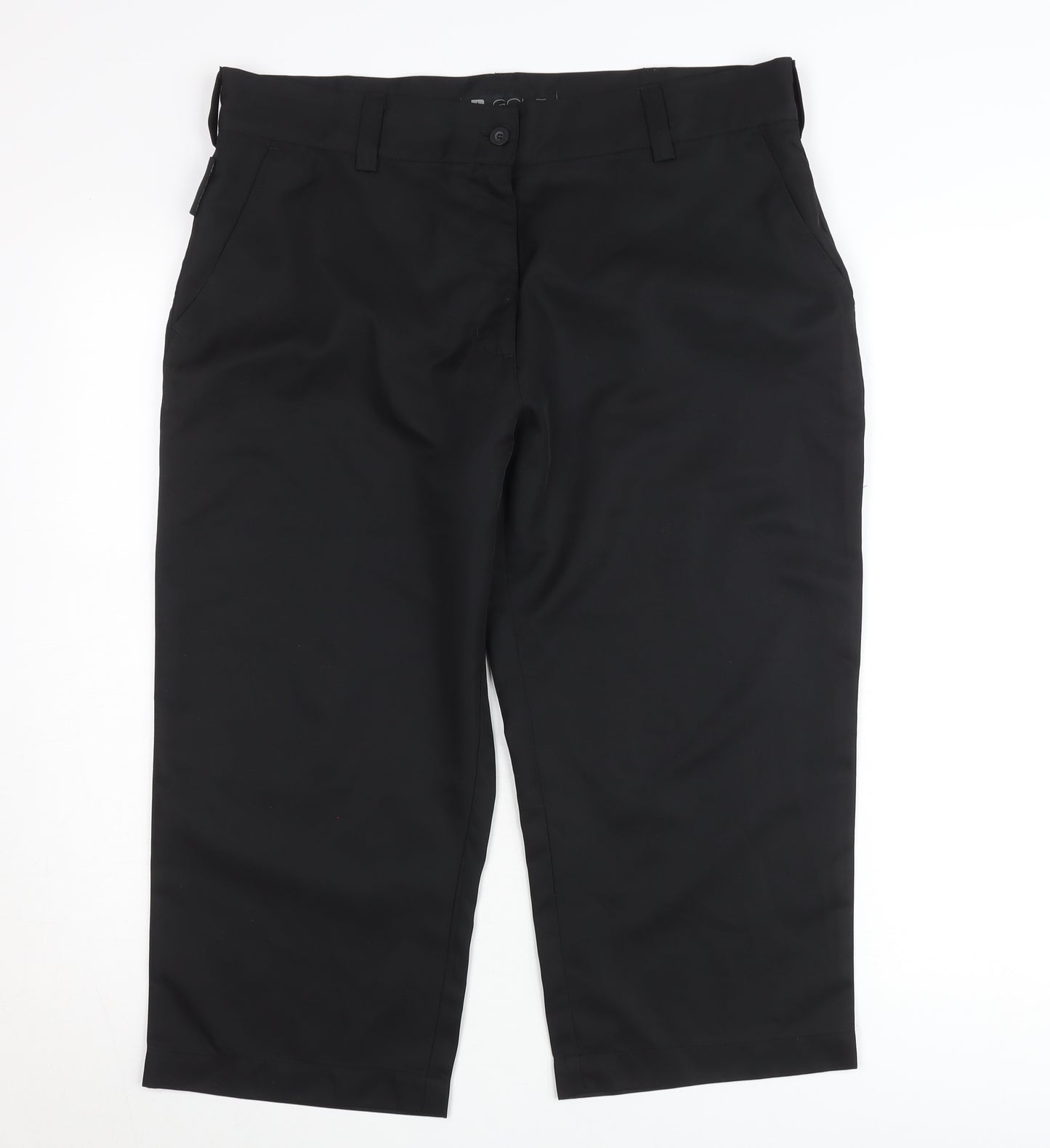 Golf Black Capri Trousers Unisex Adults Size 14 Polyester