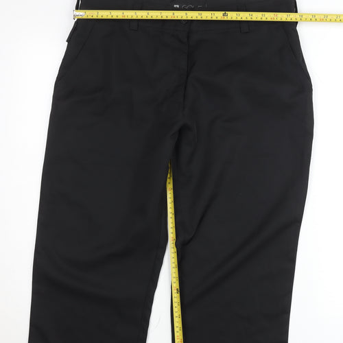 Golf Black Capri Trousers Unisex Adults Size 14 Polyester