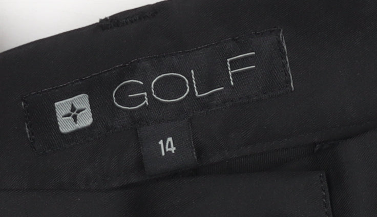 Golf Black Capri Trousers Unisex Adults Size 14 Polyester