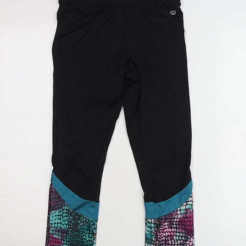 Dunnes Stores Women’s Black Multicolour Capri Leggings Size 8-10