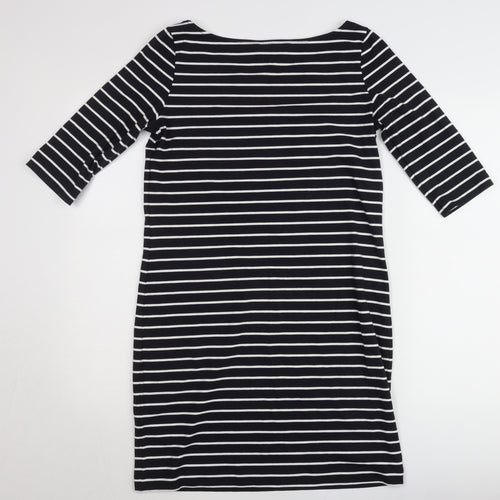 French Connection Women’s Black White Striped Shift Dress Size 14
