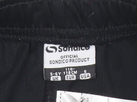 Sondico Boys Black 5-6 Years Athletic Football Gym Shorts Polyester