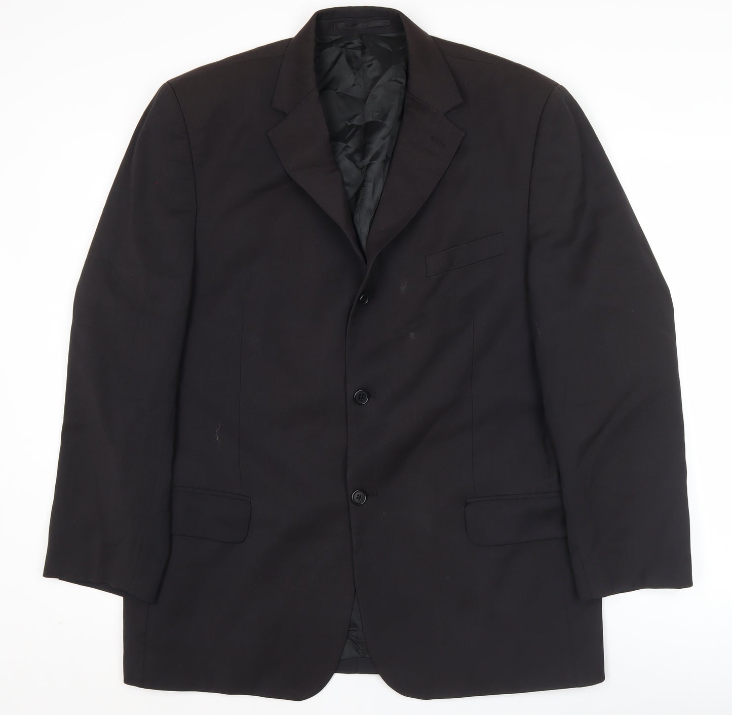 Pierre Cardin Men’s Black 42R Suit Jacket Notch Lapel Classic