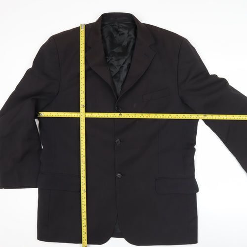 Pierre Cardin Men’s Black 42R Suit Jacket Notch Lapel Classic