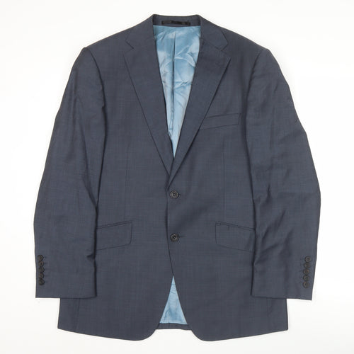 Marks & Spencer Men’s Blue Wool Blazer Jacket 40 Chest Medium