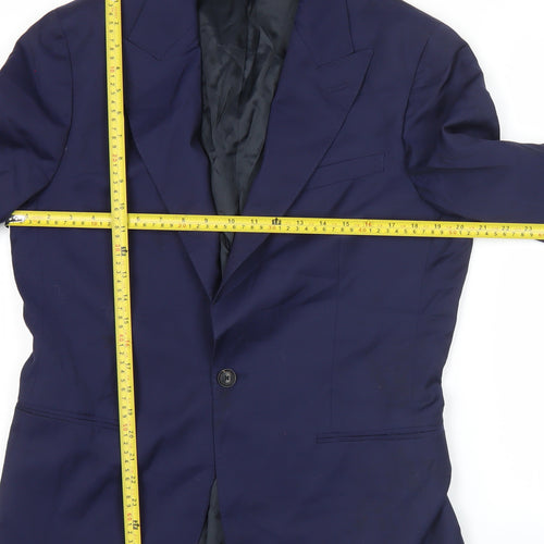 Reiss Men’s Blue Wool Slim Fit Blazer Jacket 40 Chest