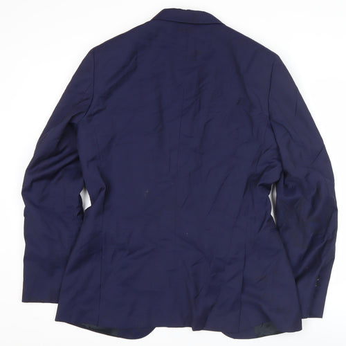 Reiss Men’s Blue Wool Slim Fit Blazer Jacket 40 Chest