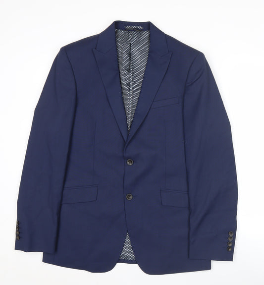 Marks and Spencer Men's Blue 38 Chest Regular Fit Suit Jacket