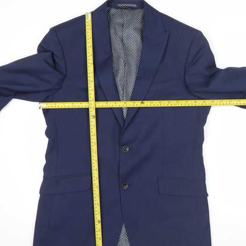 Marks and Spencer Men's Blue 38 Chest Regular Fit Suit Jacket
