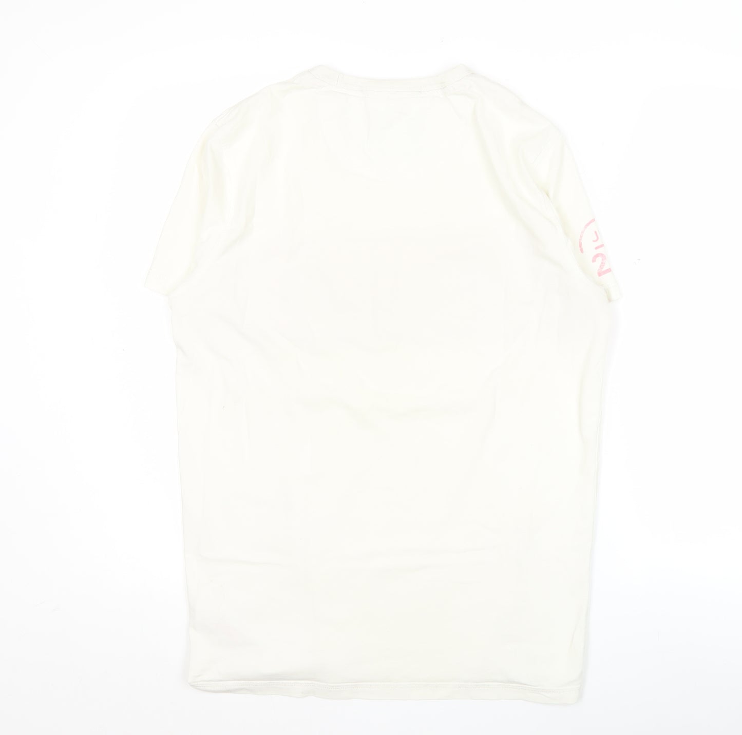 Jack Wills Men’s White Colourblock T-Shirt Size S Retro College Style